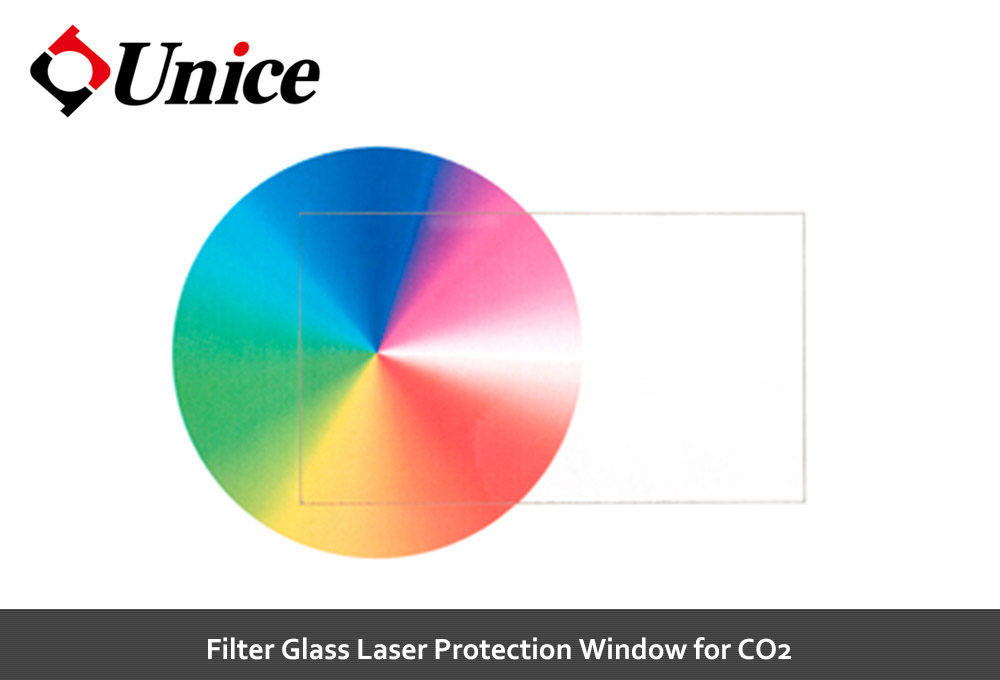 Laser outlet filter glass